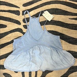 Light Blue Sleeveless Women's Top